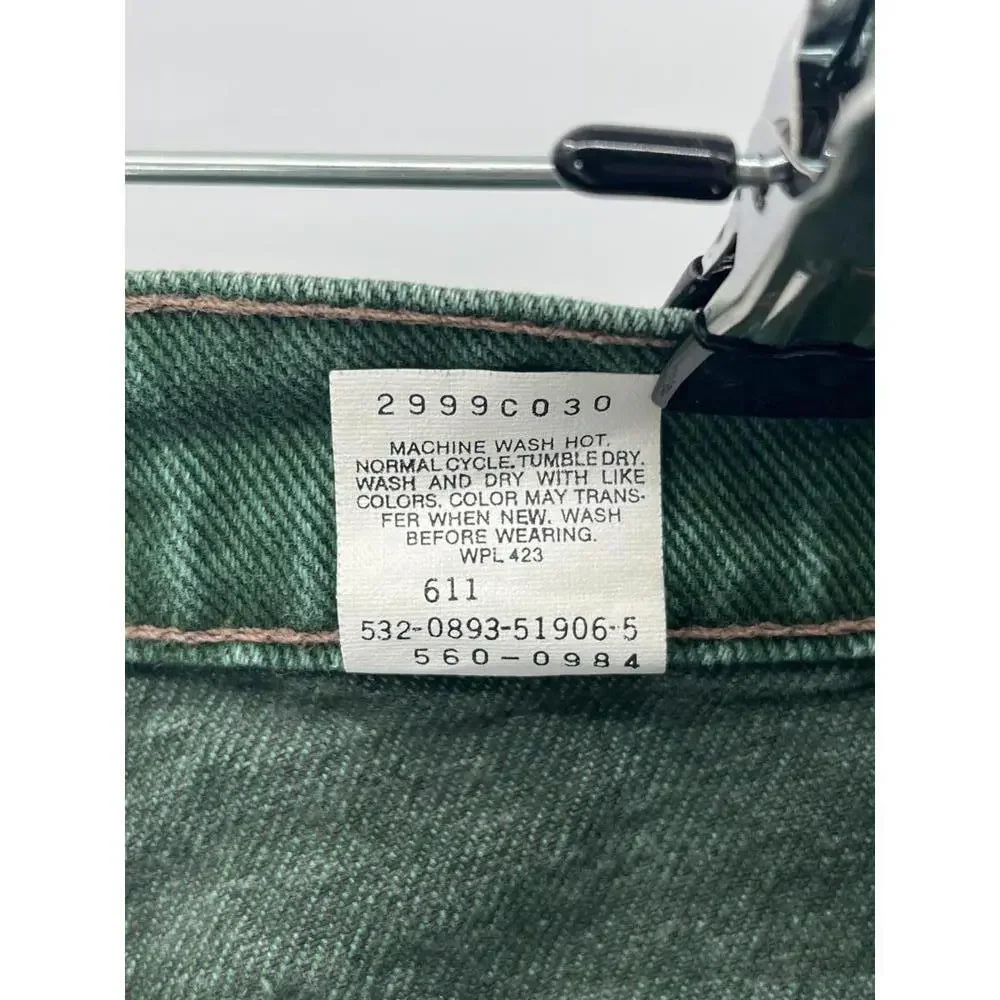 Levi’s 560 Vintage Green Jeans Made in USA 36x30 Loose Fit‎ 90s Denim Pants